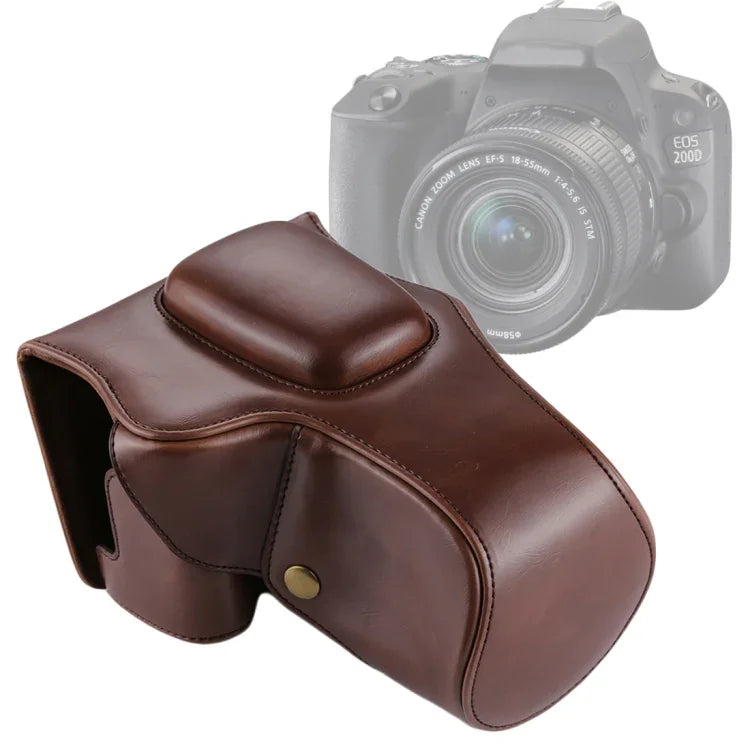 풀 바디 카메라 PU 가죽 케이스 백 Canon EOS 200D (18-55mm 렌즈)용, EOS 200D용