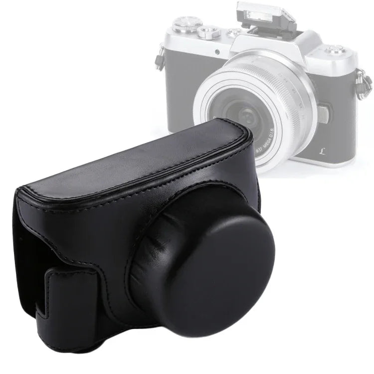 Panasonic Lumix GF7 / GF8 / GF9 (12-32mm / 14-42mm 렌즈)용 스트랩 포함 전신 카메라 PU 가죽 케이스 가방, Lumix GF7용