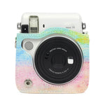 FUJIFILM Instax Mini70 카메라용 무지개 유화 패턴 PU 가죽 보호 카메라 케이스 가방, 무지개 유화