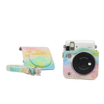 FUJIFILM Instax Mini70 카메라용 무지개 유화 패턴 PU 가죽 보호 카메라 케이스 가방, 무지개 유화