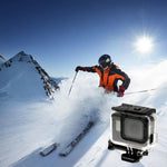 GoPro HERO6/5용 스켈레톤 하우징 보호 케이스 + 버클 기본 마운트 & 나사가 포함된 속이 빈 백 커버, 렌즈 분해 불필요, 속이 빈 백 커버