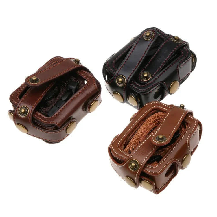 GoPro HERO7 Black /6 /5용 PU 가죽 하우징 케이스 목 스트랩 및 버튼 포함, PU 가죽 (브라운), PU 가죽 (커피), PU 가죽 (블랙)