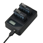 Xiaoyi 4K 스포츠 카메라용 USB 케이블이 포함된 LCD 화면 듀얼 배터리 충전기, 충전 용량 표시(XM47), LCD 화면 배터리 충전기