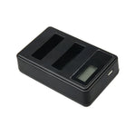 Xiaoyi 4K 스포츠 카메라용 USB 케이블이 포함된 LCD 화면 듀얼 배터리 충전기, 충전 용량 표시(XM47), LCD 화면 배터리 충전기