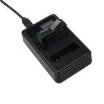 Xiaoyi 4K 스포츠 카메라용 USB 케이블이 포함된 LCD 화면 듀얼 배터리 충전기, 충전 용량 표시(XM47), LCD 화면 배터리 충전기