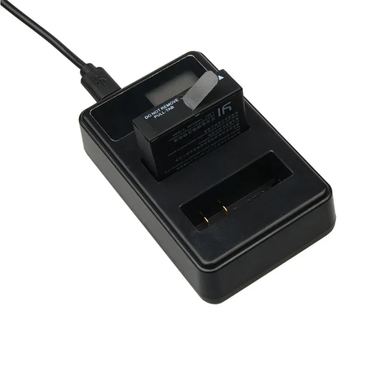 Xiaoyi 4K 스포츠 카메라용 USB 케이블이 포함된 LCD 화면 듀얼 배터리 충전기, 충전 용량 표시(XM47), LCD 화면 배터리 충전기