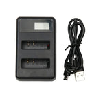 Xiaoyi 4K 스포츠 카메라용 USB 케이블이 포함된 LCD 화면 듀얼 배터리 충전기, 충전 용량 표시(XM47), LCD 화면 배터리 충전기