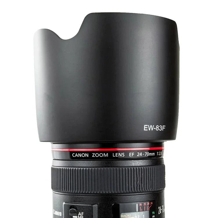 캐논 카메라 EF 24-70mm f/2.8L USM I 렌즈용 EW-83F 렌즈 후드 쉐이드, EW-83F
