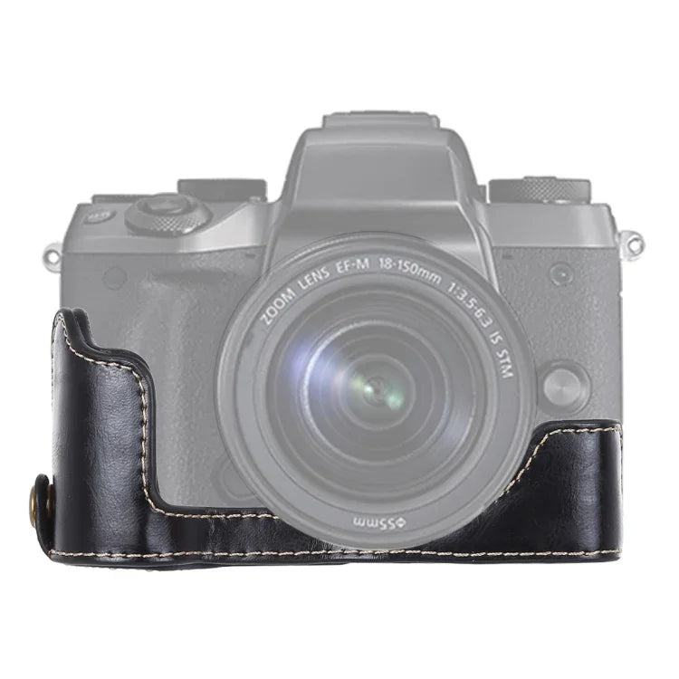 캐논 EOS M5용 1/4인치 나사 PU 가죽 카메라 하프 케이스 베이스, 캐논 M5용