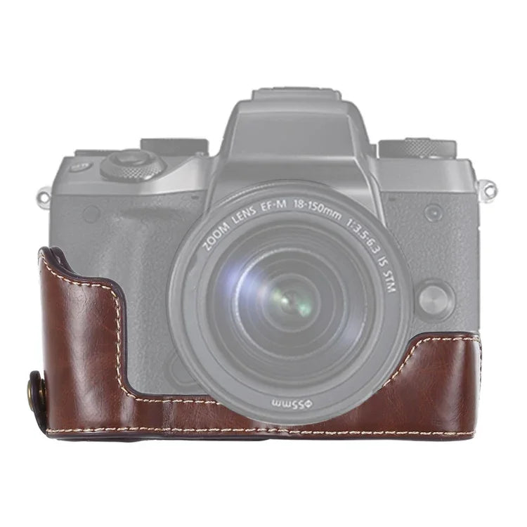 캐논 EOS M5용 1/4인치 나사 PU 가죽 카메라 하프 케이스 베이스, 캐논 M5용