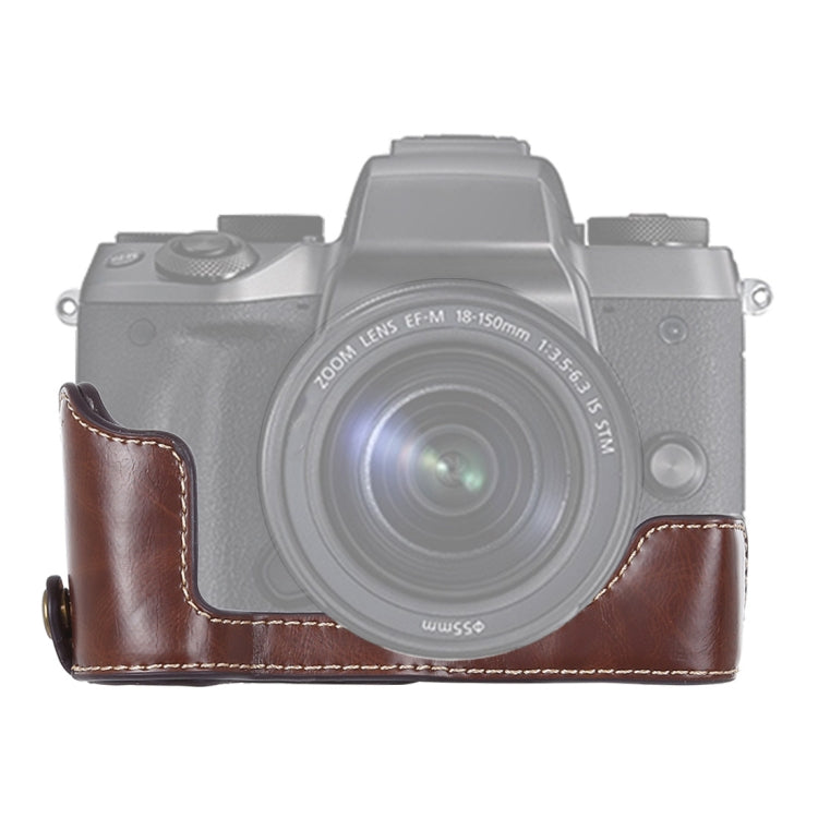 캐논 EOS M5용 1/4인치 나사 PU 가죽 카메라 하프 케이스 베이스, 캐논 M5용