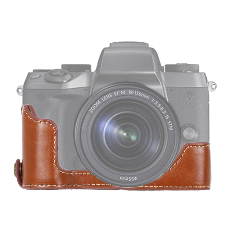 캐논 EOS M5용 1/4인치 나사 PU 가죽 카메라 하프 케이스 베이스, 캐논 M5용
