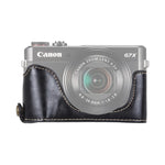 캐논 G7 X Mark II용 1/4 inch 나사 PU 가죽 카메라 하프 케이스 베이스, 캐논 G7X2용