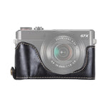 캐논 G7 X Mark II용 1/4 inch 나사 PU 가죽 카메라 하프 케이스 베이스, 캐논 G7X2용