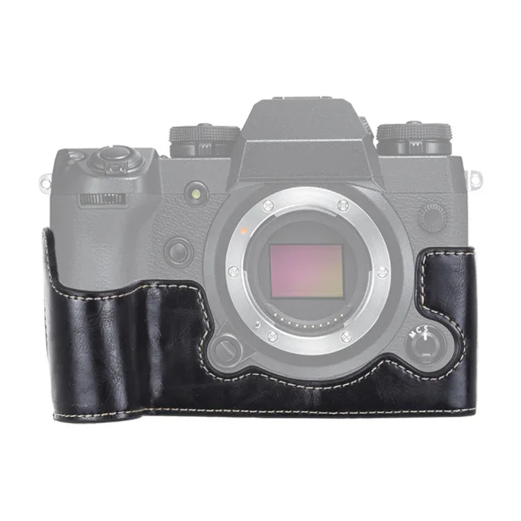 FUJIFILM X-H1용 1/4 inch 나사 PU 가죽 카메라 하프 케이스 베이스, FUJIFILM X-H1용, FUJIFILM XH1용
