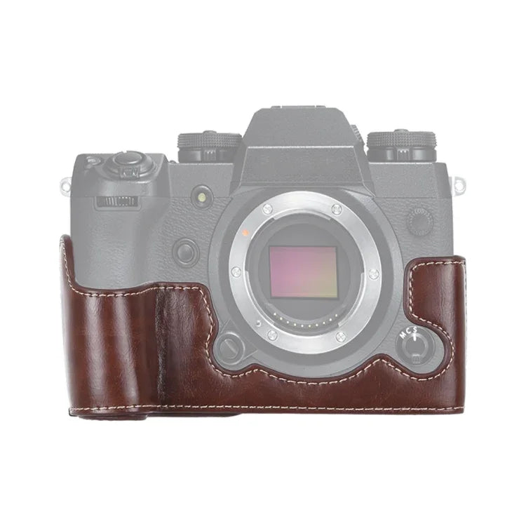 FUJIFILM X-H1용 1/4 inch 나사 PU 가죽 카메라 하프 케이스 베이스, FUJIFILM X-H1용, FUJIFILM XH1용