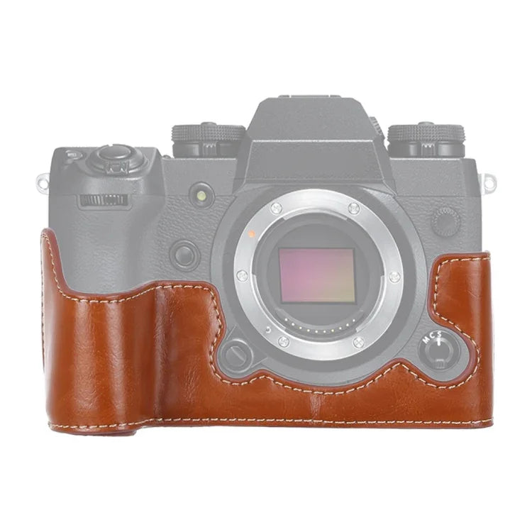 FUJIFILM X-H1용 1/4 inch 나사 PU 가죽 카메라 하프 케이스 베이스, FUJIFILM X-H1용, FUJIFILM XH1용