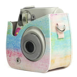 FUJIFILM Instax Mini 7S / 7C 카메라용 무지개 유화 패턴 PU 가죽 보호 카메라 케이스 가방, 무지개 유화