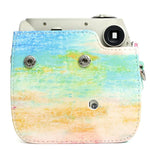 FUJIFILM Instax Mini 7S / 7C 카메라용 무지개 유화 패턴 PU 가죽 보호 카메라 케이스 가방, 무지개 유화