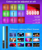 LUXCeO P6 RGB 컬러풀 사진용 LED 스틱 비디오 라이트 핸드헬드 앱 제어 풀 컬러 LED 보조광, P6