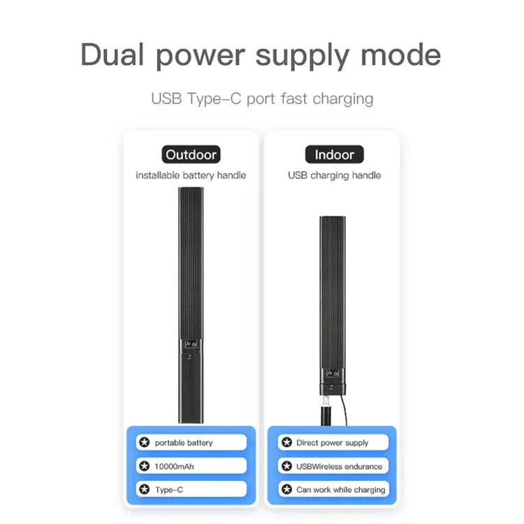 LUXCeO P6 RGB 컬러풀 사진용 LED 스틱 비디오 라이트 핸드헬드 앱 제어 풀 컬러 LED 보조광, P6