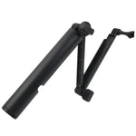 GoPro, Insta360, DJI 및 기타 액션 카메라용 3방향 모노포드 + 매직 마운트 셀피 스틱, 길이: 24.5-63cm, 길이: 24.5-63cm(블랙)