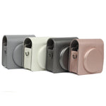 FUJIFILM Instax SQUARE SQ6 카메라용 진주 광택 PU 가죽 케이스 가방, 조절 가능한 숄더 스트랩 포함, SQ6