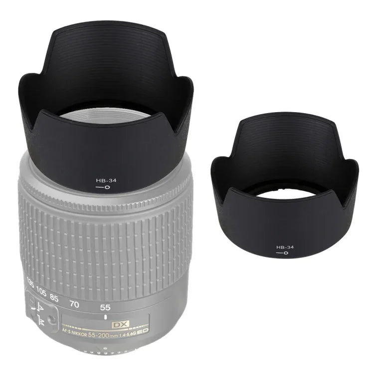 니콘 55-200mm f/4-5.6 G ED 렌즈용 HB-34 렌즈 후드 쉐이드, HB-34