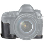 캐논 EOS 5D Mark IV / 5D Mark III용 1/4인치 나사산 PU 가죽 카메라 하프 케이스 베이스, 캐논 5D4용