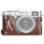 FUJIFILM X100F용 1/4인치 나사산 PU 가죽 카메라 하프 케이스 베이스, FUJIFILM X100F용