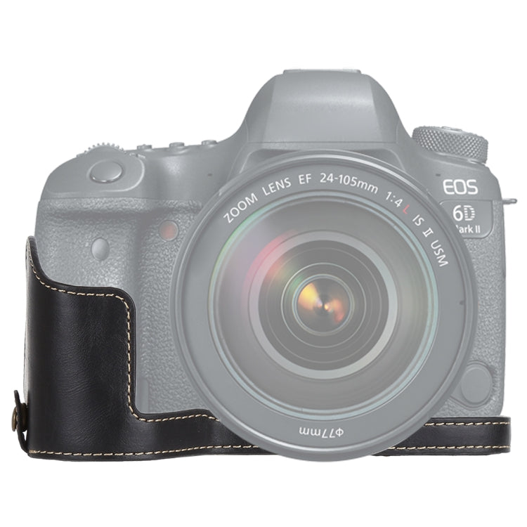 1/4인치 나사 PU 가죽 카메라 하프 케이스 베이스 Canon EOS 6D / 6D Mark II용, Canon 6D2용