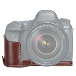 1/4인치 나사 PU 가죽 카메라 하프 케이스 베이스 Canon EOS 6D / 6D Mark II용, Canon 6D2용