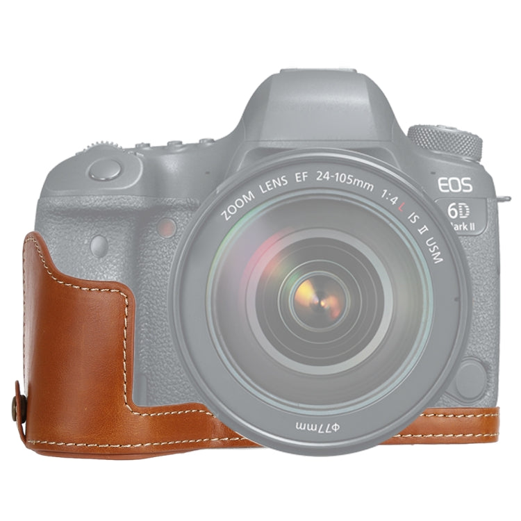 1/4인치 나사 PU 가죽 카메라 하프 케이스 베이스 Canon EOS 6D / 6D Mark II용, Canon 6D2용