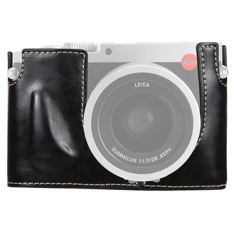1/4인치 나사 PU 가죽 카메라 하프 케이스 베이스 Leica Q (Typ 116)용, Leica Q용