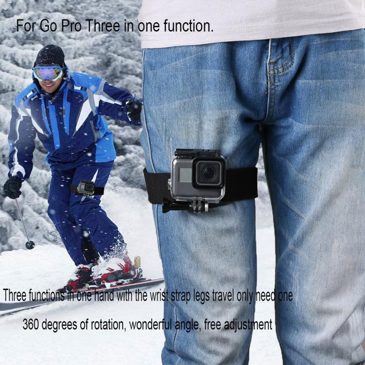 GP278 3-in-1 손목 팔 다리 스트랩 360도 회전 마운트 GoPro, Insta360, DJI 및 기타 액션 카메라용, GP278