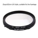 52mm 3-in-1 원형 UV 렌즈 필터 캡 포함 GoPro HERO7 Black/6/5용, 52mm UV 렌즈