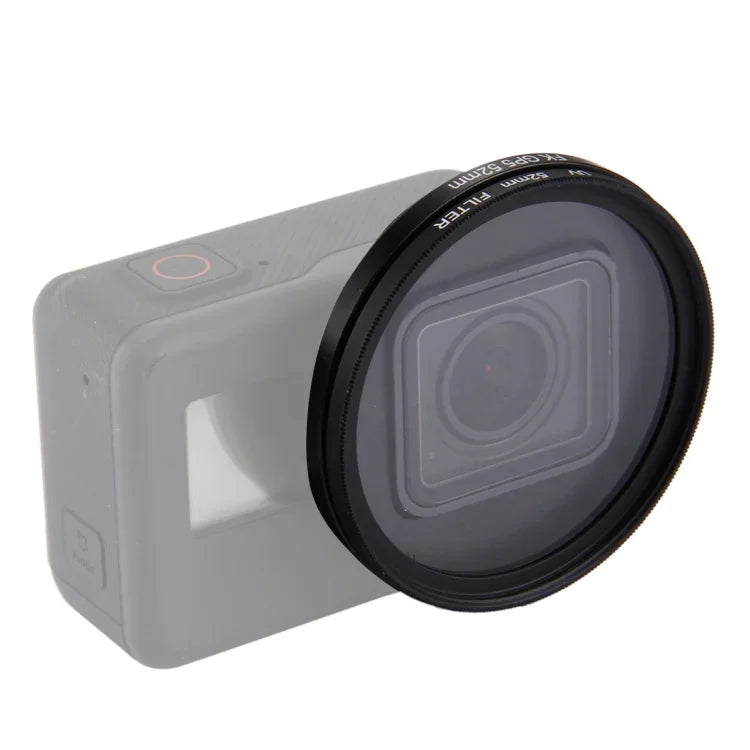 52mm 3-in-1 원형 UV 렌즈 필터 캡 포함 GoPro HERO7 Black/6/5용, 52mm UV 렌즈