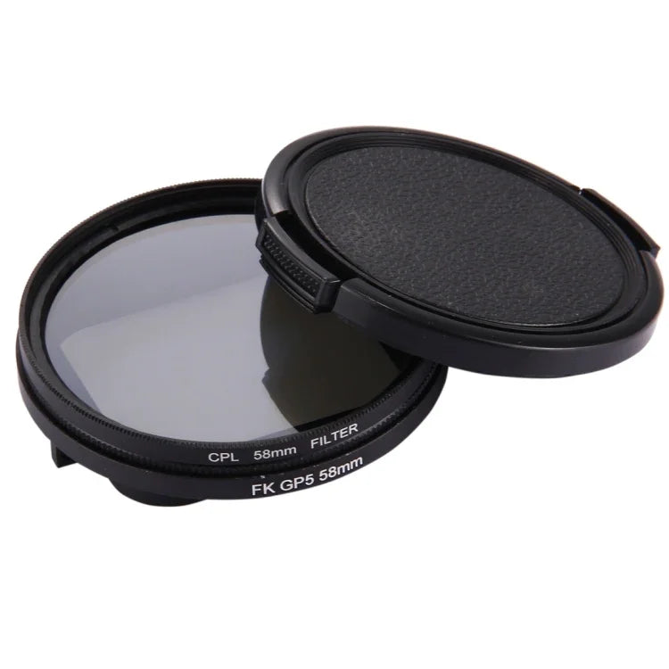 58mm 3-in-1 원형 CPL 렌즈 필터 캡 포함, GoPro HERO7 Black/6/5용, 58mm CPL 렌즈