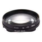 58mm 2-in-1 10배 클로즈업 렌즈 필터, GoPro HERO7 Black/6/5용, 58mm 클로즈업 렌즈