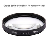 58mm 2-in-1 10배 클로즈업 렌즈 필터, GoPro HERO7 Black/6/5용, 58mm 클로즈업 렌즈