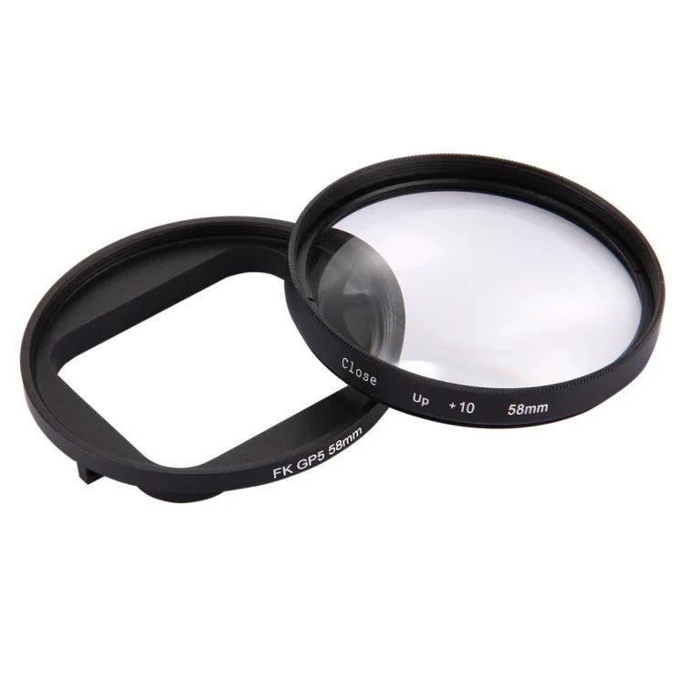 58mm 2-in-1 10배 클로즈업 렌즈 필터, GoPro HERO7 Black/6/5용, 58mm 클로즈업 렌즈