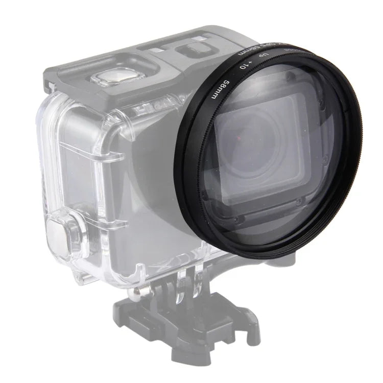 58mm 2-in-1 10배 클로즈업 렌즈 필터, GoPro HERO7 Black/6/5용, 58mm 클로즈업 렌즈