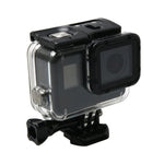 GoPro HERO6 /5 방수 하우징 보호 케이스 + 버클이 있는 홀로우 백 커버 기본 마운트 및 나사, 방수 하우징