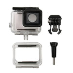 GoPro HERO6 /5 방수 하우징 보호 케이스 + 버클이 있는 홀로우 백 커버 기본 마운트 및 나사, 방수 하우징