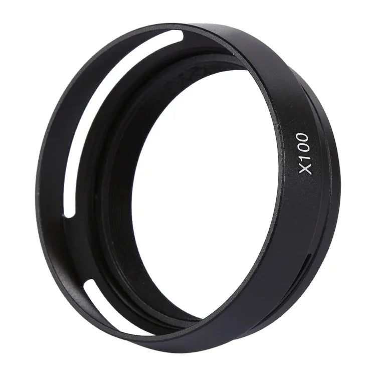 후지필름 X100용 49mm 금속 통풍 렌즈 후드, LA-49 X100 (검정), LA-49 X100 (은색)