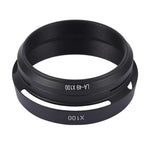 후지필름 X100용 49mm 금속 통풍 렌즈 후드, LA-49 X100 (검정), LA-49 X100 (은색)