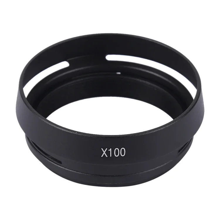 후지필름 X100용 49mm 금속 통풍 렌즈 후드, LA-49 X100 (검정), LA-49 X100 (은색)