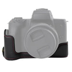 캐논 EOS M50 / M50 Mark II용 1/4인치 나사 PU 가죽 카메라 하프 케이스 베이스, 캐논 EOS M50용