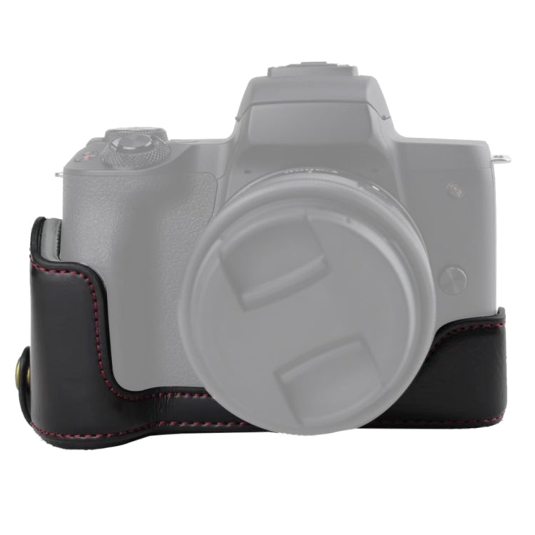 캐논 EOS M50 / M50 Mark II용 1/4인치 나사 PU 가죽 카메라 하프 케이스 베이스, 캐논 EOS M50용
