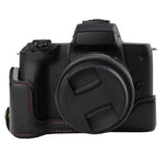 캐논 EOS M50 / M50 Mark II용 1/4인치 나사 PU 가죽 카메라 하프 케이스 베이스, 캐논 EOS M50용